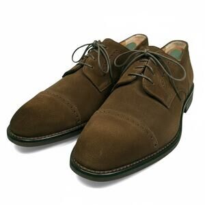 Bruno Magli Talbot Lace Up Brown Suede Oxfords Work Office Wedding Men's 10.5